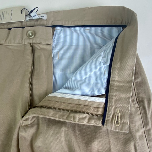 NWT Peter Millar Crown Pilot Twill Flat Front Trouser Pants Chinos KHAKI $175 - Picture 8 of 10